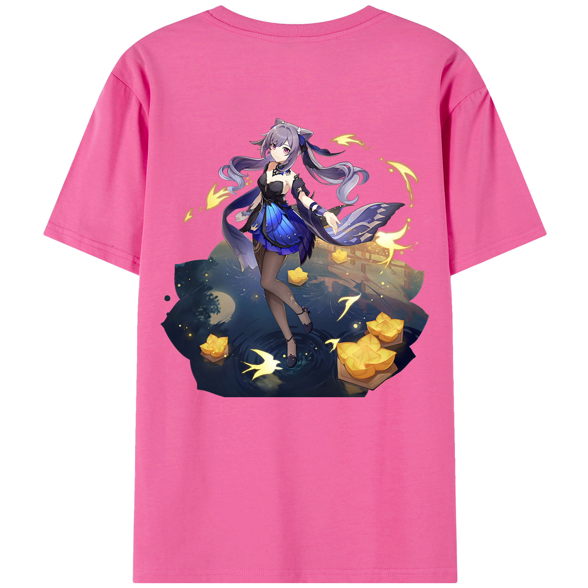 げんし神 刻晴 こくせい genshin Kokusei レディース半袖Tシャツ(バックプリント)